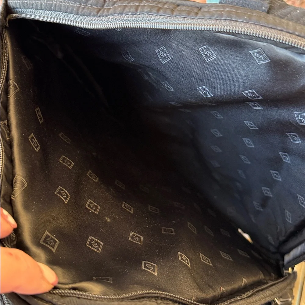 Vera Bradley Black Quilted Campus Backpack~pls read!
